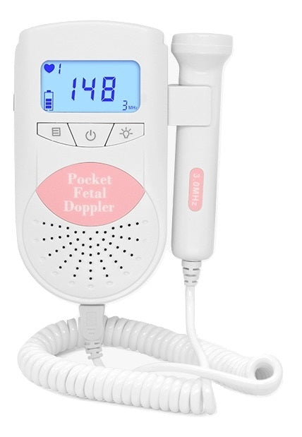 ClinicalGuard Handheld Pocket Fetal Doppler (with Deluxe Waterproof Probe)