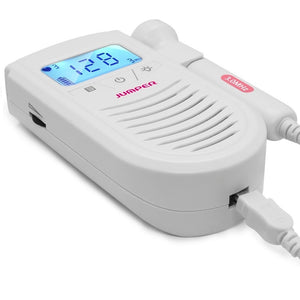 A fetal doppler 12 weeks - 14 weeks pregnant woman can use to listen to baby heartbeat at home.